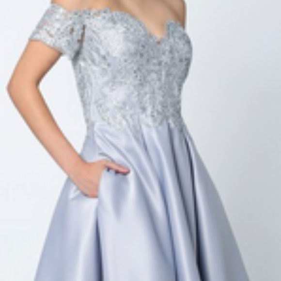 silver sleeveless dress